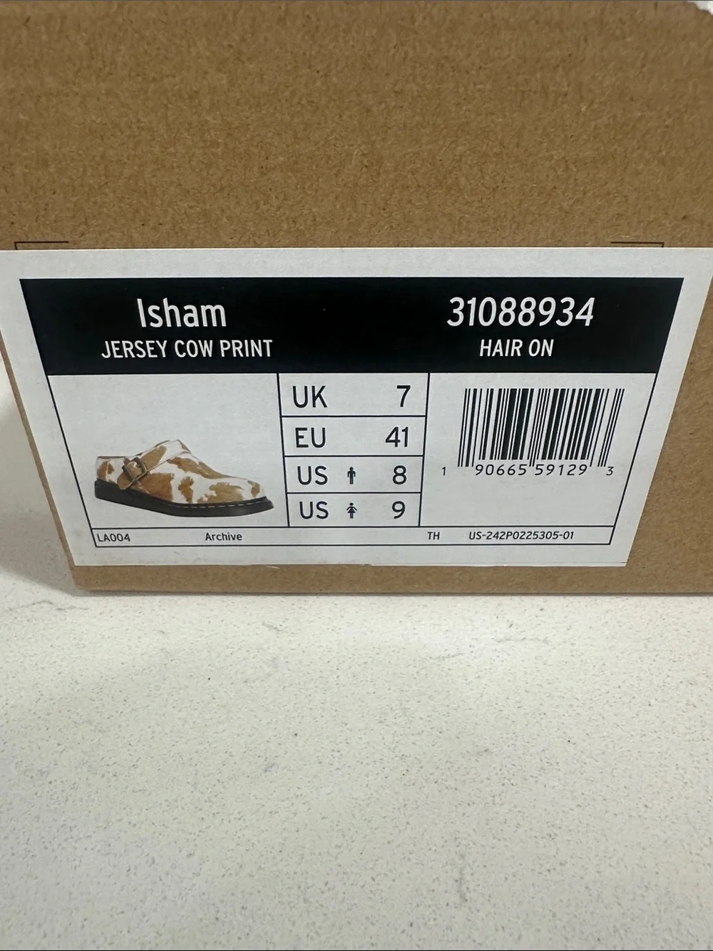 Dr. Martens Isham Jersey Cow Print Slingback Mules Size 9W - Picture 6 of 7